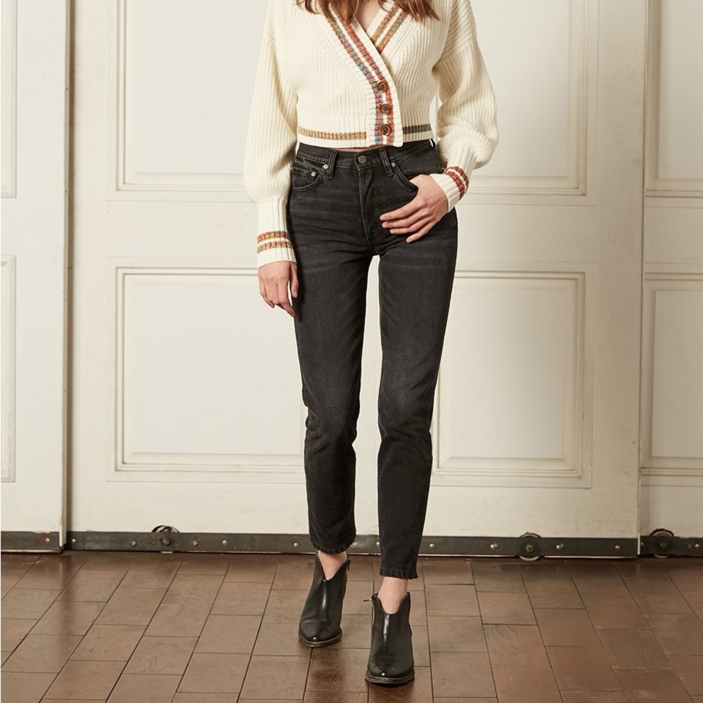 Boyish Black High-Rise Skinny Jeans